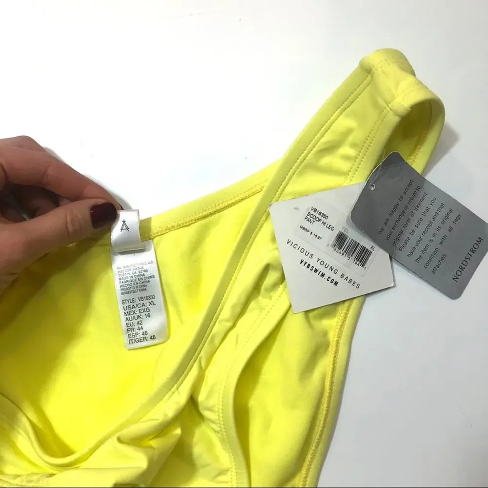 VYB Yellow Bikini Swim  Bottom XL